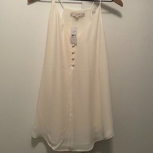 LOFT Button Strappy Cami - Size M NWT